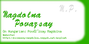 magdolna povazsay business card